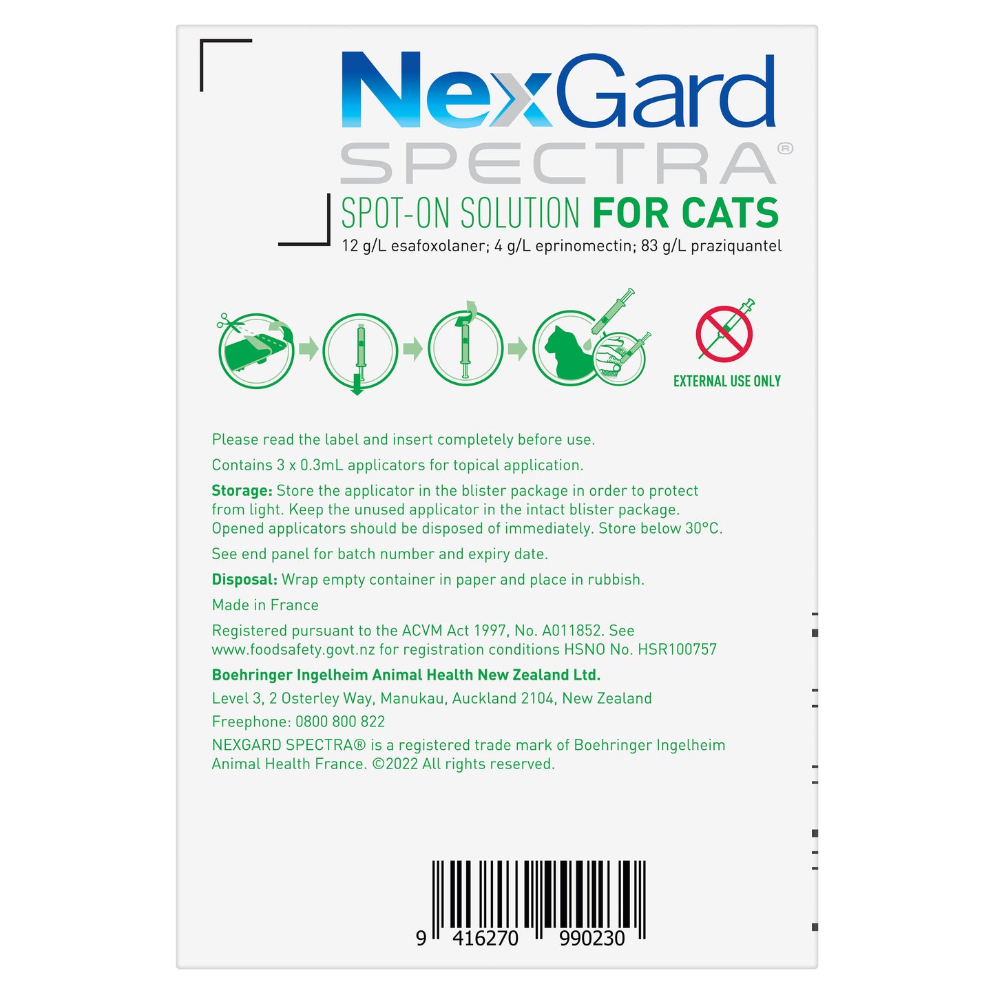 Nexgard Spectra Spot-On Solution for Small Cats and Kittens