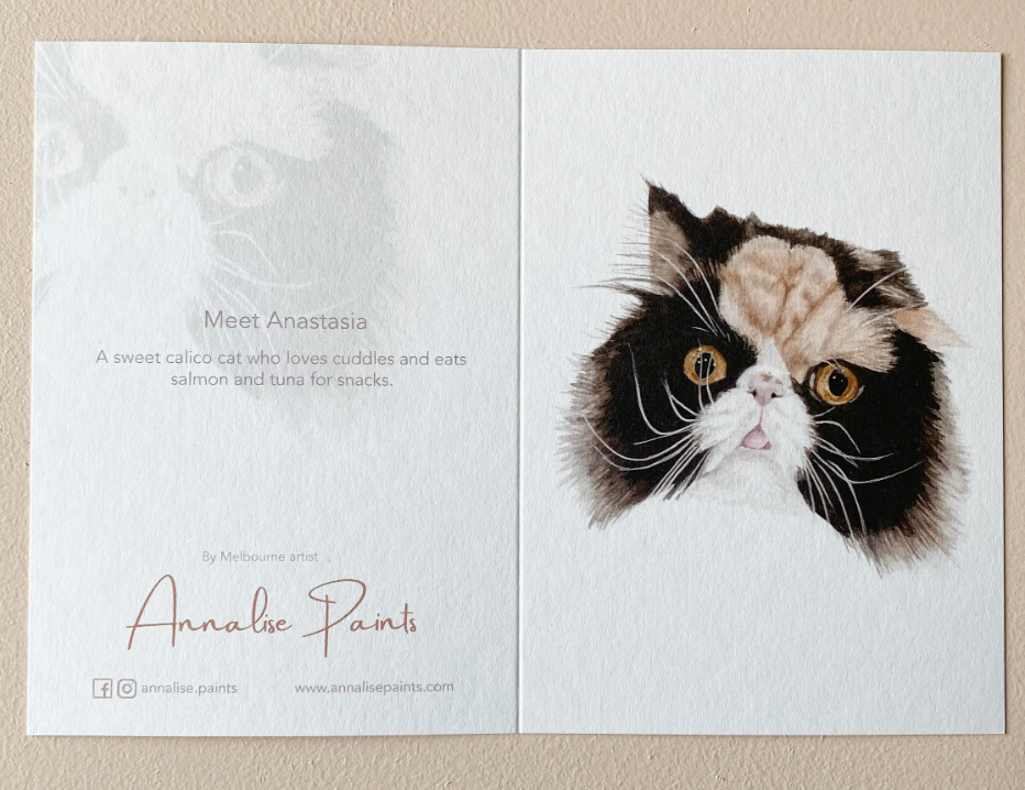 Card : Anastasia The Calico Cat