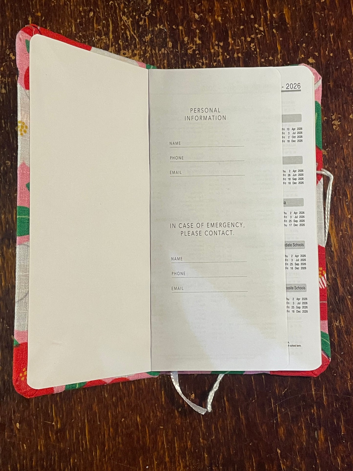 2026 Diary : Pocket - Tall - Japanese Flowers