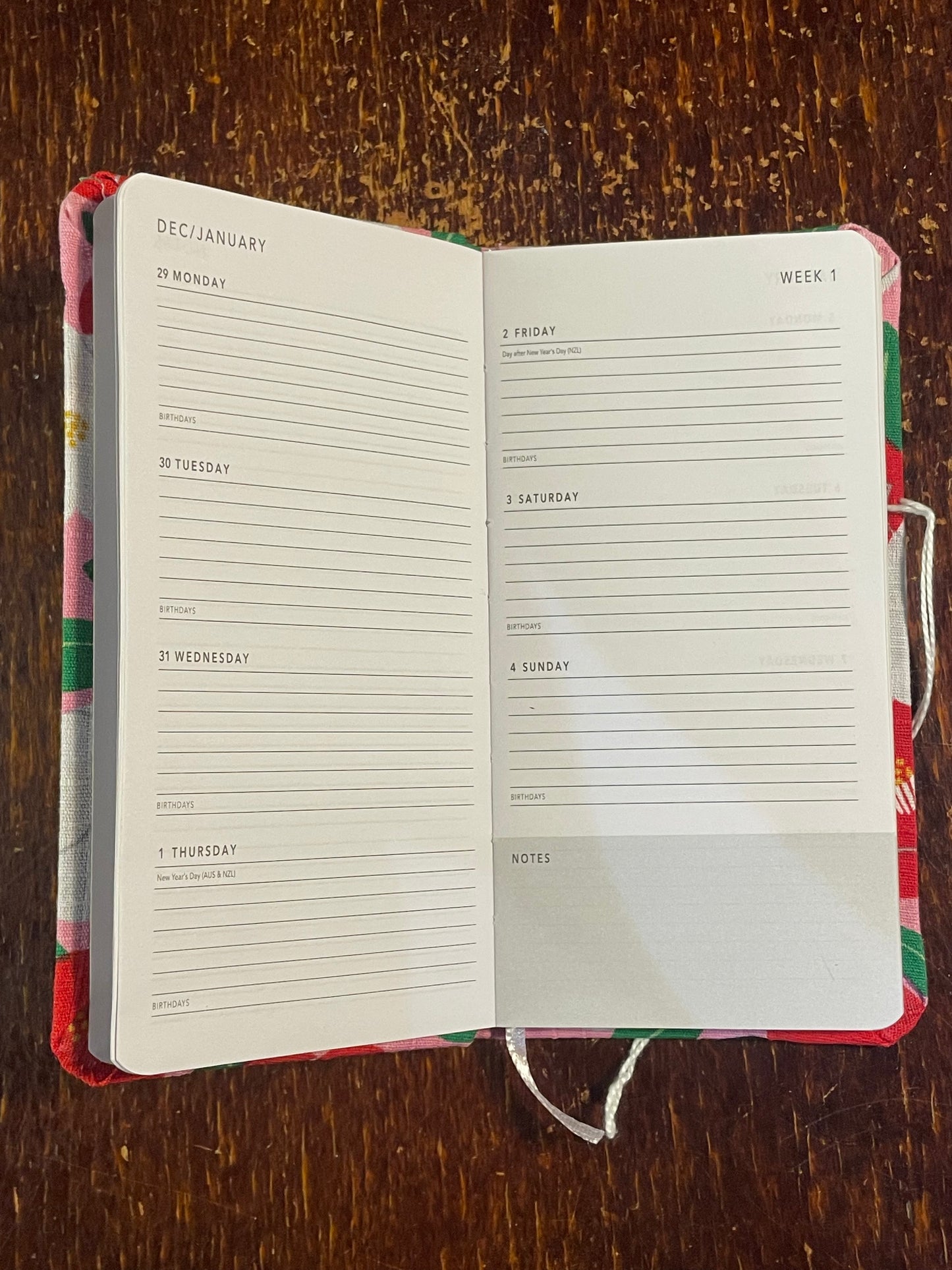 2026 Diary : Pocket - Tall - Japanese Flowers