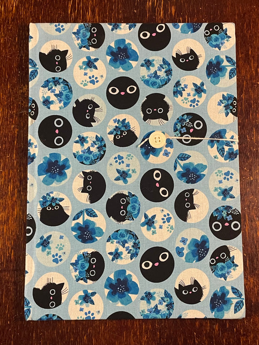 2026 Hardcover Diary A4 Week-to-View: Black Cats on Blue