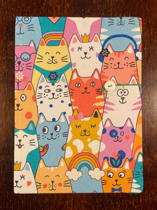 Sketchbook Large : Colourful Cat Crowd
