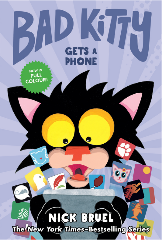 Bad Kitty Gets A Phone (Graphic Novel) by Nick Bruel (Paperback)