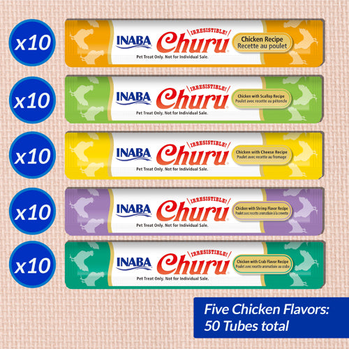 Churu Chicken Varieties Puree Cat Treats (50 pack)