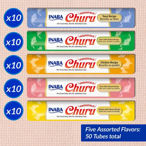 Churu Tuna and Chicken Varieties Puree Cat Treats (50 pack)